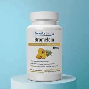 SUPERIOR LABS Bromelain - Pineapple-Derived Enzyme Formula for Digestion, Inflammatory Balance, and Circulatory Health - 120 Vegetable Capsules