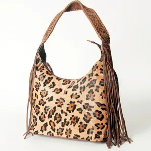 ADBG803H American Darling Handcrafted Cowhide Hobo Bag Tooled Leather Fringe Shoulder Bag