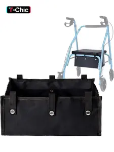 Under Seat Rollator Bags, Large Rollator Walker Basket, Under Seat Rollator Bag, Four Wheel Drive Walker Basket, Reusable Walker Bags for Rolling Walker, Rollator Basket Accessory for Women Men Seniors, Storage Ipad, Books, and Fssentials