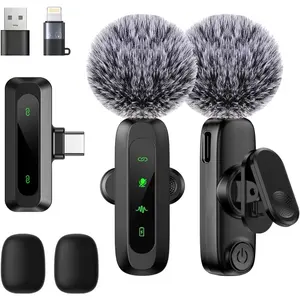 Lavalier Microphone for /iPad/Android Phone - Mini Microphones for Podcast Content Creators, Professional Noise Reduction Lapel Mic for Vlog Video Recording Live Streaming