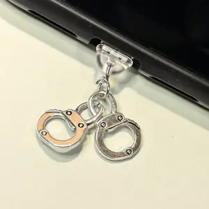 Dark Romance Kindle Charm Handcuff Cellphone Dust Plug Dark Aesthetic Ereader Accessories Edgy Charms Bookish Gothic Charms