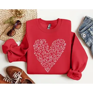 Vintage Valentine’s Heart Sweatshirt, Retro Cupid Love Crewneck for Women, Cute Valentine’s Day Sweater, Cozy Heart Graphic Pullover Gift
