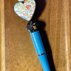 Silicone Beaded Pens for Healthcare Workers - Blue Heart Design with Medical Icons