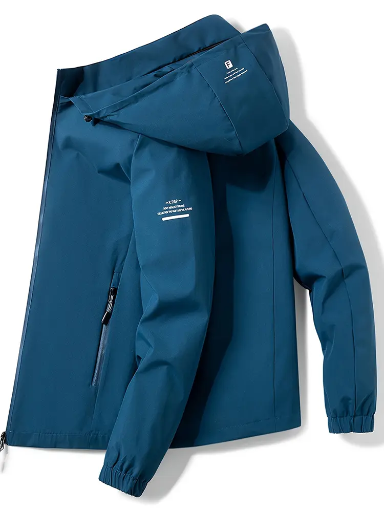 Men's outdoor trendy jacket, casual jacket with detachable hood