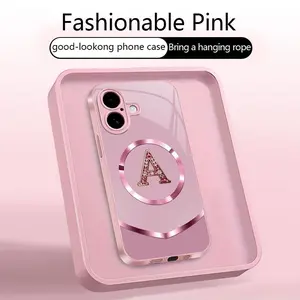 Suitable for [iPhone 16 Plus] high-end MagSafe phone case，Features a magnetic attachment function, premium design that is both practical and affordable—choose from all 26 letters.YM99