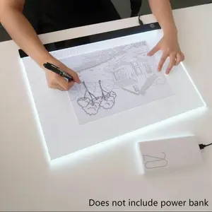 LED Tracing Light Box, 1 Count LED Light Pad with Clips & Cable, Animated Tracing Board for Sketch, Design, X-ray View, Painting, Durable Drawing Pad
