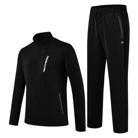 MoFiz Men's Lightweight 2 Piece Tracksuit Set, Full Zip Jacket with Athletic Pants for Running, Workout, Gym, Travel & Casual Wear