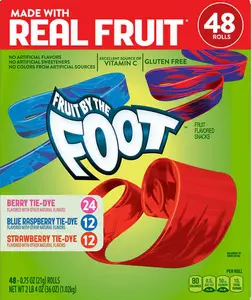 Fruit By The Foot, Variety Pack, 48 Fruit Rolls in Box, Kids Fruit Snacks