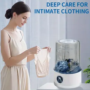 Mini Washing Machine, USB Wireless Portable Underwear Laundry Cup, No Plug Required, 5-Minute Rapid Wash, Underwear-Specific, Convenient for Business Trips