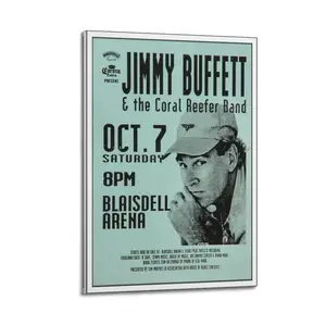 Jimmy Buffett Canvas Poster Painter Living in Art Deco Strong Wall Design Painting Hallway Bedroom Living Room Decorated Poster Ornaments Photo