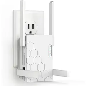 WiFi Extender Signal Booster, Dual Band 5.8GHz&2.4GHz, WiFi Booster Covers Up to 10200 Sq.ft and 45 Devices, 1200Mbps WiFi Repeater w/Ethernet Port, 1-Tap Setup