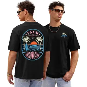 Mens Graphic T-Shirts Cotton Loose Fit Summer Hawaiian Shirt Crew Neck Short Sleeve Tee  good america hello hawaii