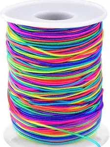 1mm Stretchy Bracelet String, Sturdy Rainbow Elastic String Elastic Cord for Jewelry Making/Necklaces/Beading and Crafts