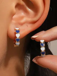 Heart Shaped Dangle Earrings, Fashionable Jewelry for Women & Girls, Trendy All-match & Exquisite Jewelry for Birthday Gift