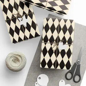 Harlequin Gift Wrap: Checkered Wrapping Paper Roll