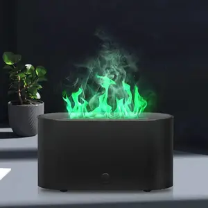 USB Powered Aromatherapy Diffuser, Mini Simulated Flame Colorful Atmosphere Lamp, Desktop Aromatherapy Electric Machine for Bedroom, Living Room, Office Decor