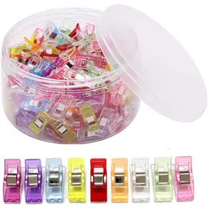150 count Multipurpose Sewing Clips, Clips for Sewing, Quilting Clips for Fabric Sewing Binding Crafting, Assorted Bright Colors