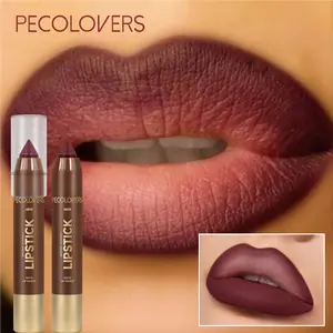 1PC 2 in 1 Matte Lip Crayon - Fine Tip Lip Liner Pen,Cream Texture Lipstick, High, Three-dimensional, Lipstick, Lip Liner, Easy Coloring Lipsticks, Lip Cosmetic