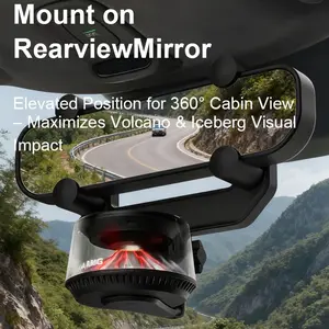 [360° Rotating Magnetic] ABMG Car Air Freshener Mirror Mount, Lossless Installation Bracket for All Sedans & SUVs, Perfectly Compatible with ABMG Diffuser for Car Lovers