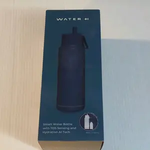 WATER +1 Smart Water Bottle Blue 18oz TDS Sensing Hydration AI Tech
