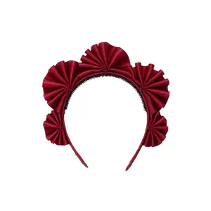 Accordion Headband - Burgundy Sherry