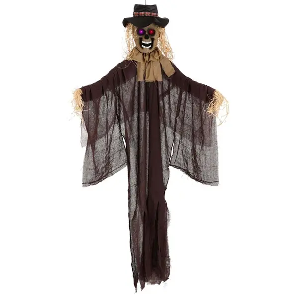 Hanging Scarecrow with Color Changing LED Lights