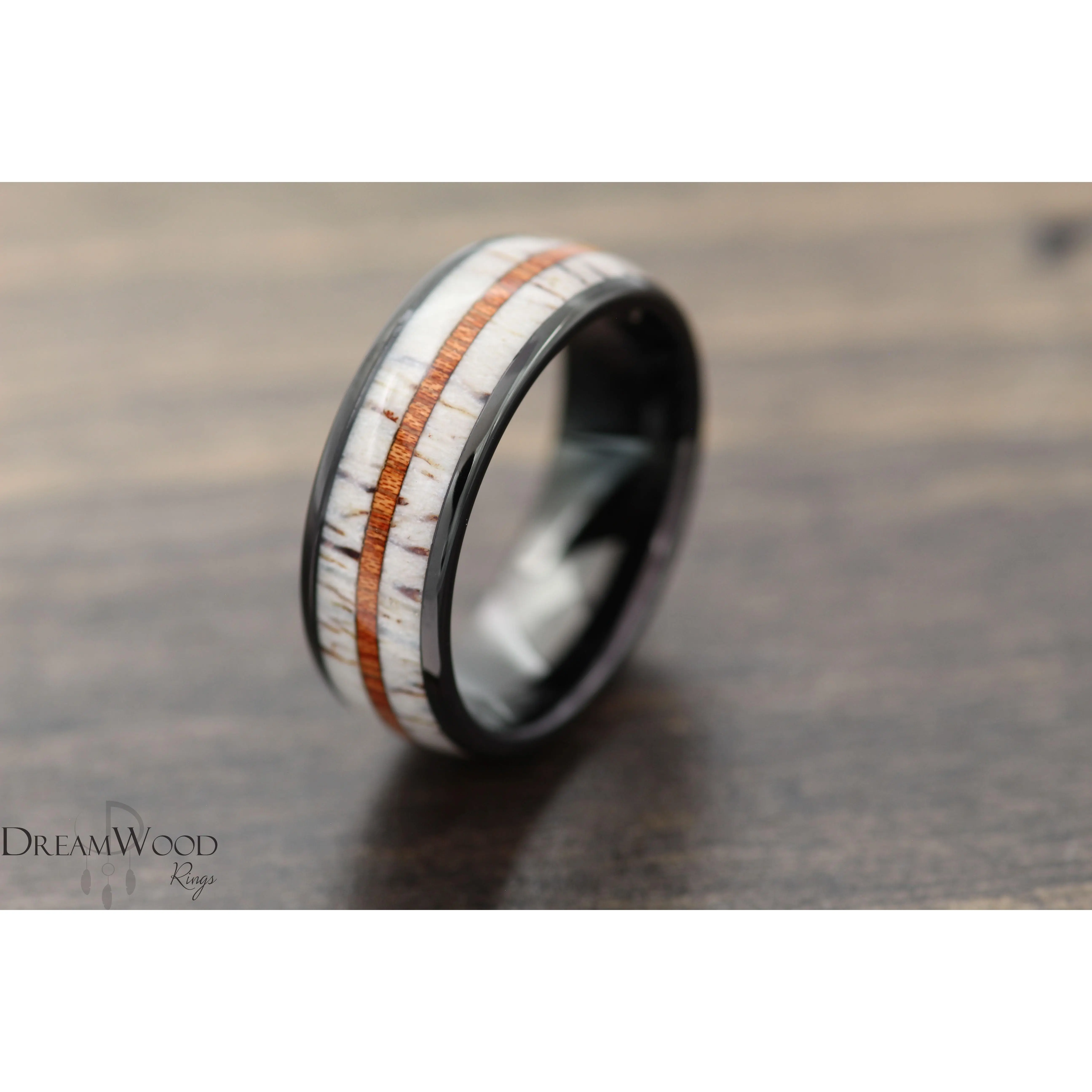 Koa Antler Ring