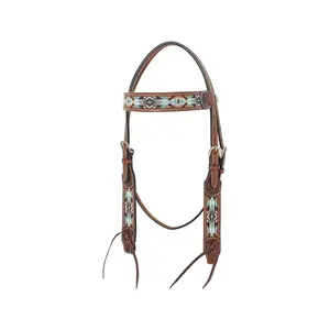 Circle Y Buckskin Beaded Browband