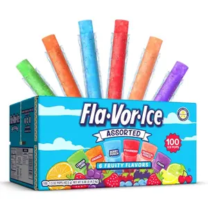 Fla-Vor-Ice Popsicle Variety Pack of 1.5 Oz Freezer Bars, Assorted Flavors, 100 Count