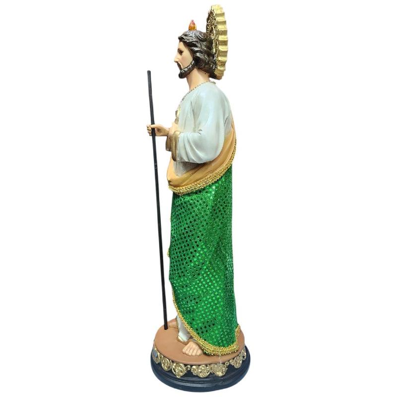 San Judas 24" Inches Tall Classic o Vestido Made In Mexico Statue Saint Jude Standing Figure in Box New and Unopened Religious decor  Patron Saint with Eyelashes Ornaments Tadeo