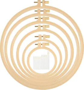 6 count Embroidery Hoop 6 Size, Round Plastic Cross Stitch Hoop with 16  (3.6In to 10.7 in), Small Embroidery Hoop, Cross Stitch Hoops and Frames, Suitable for Embroidery, Craft Sewing