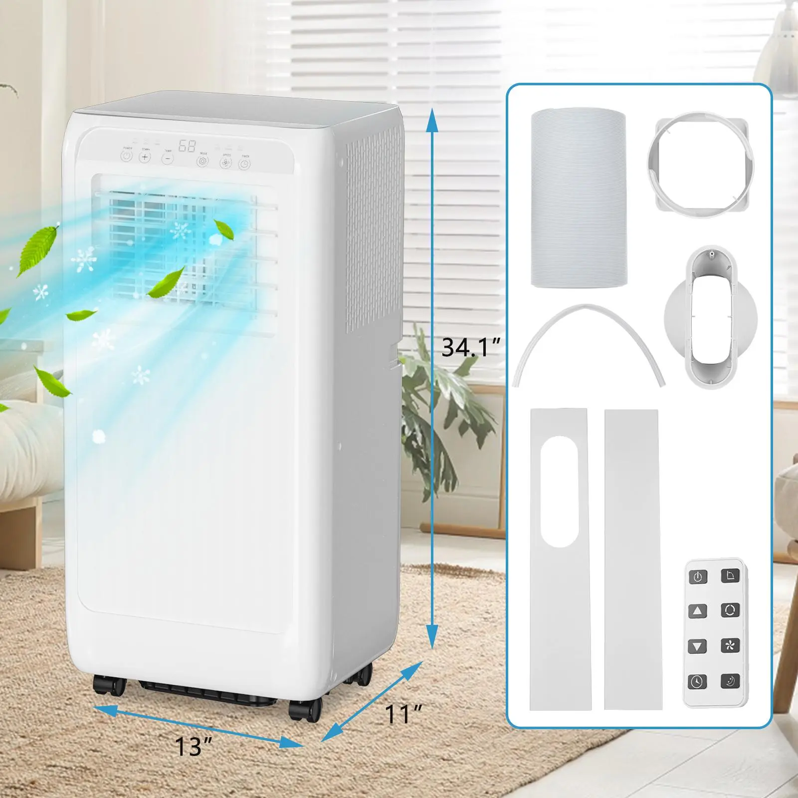 8000 BTU-White