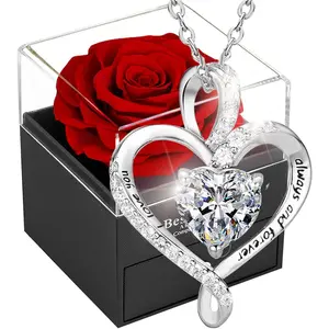 SUNDAY MIRTH Forever Red Rose  Box,Eternal Flower, Preserved Rose, Infinity Real Rose  for Girlfriend, Women, Mom, Wife on Christmas, Valentine's Day, Mother's Day, Birthday, Anniversary, Thanksgiving