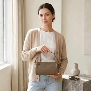 Trending Genuine Leather Barrel city Bag for Women - Chic Vintage Crossbody Shoulder Bag Fits Pro Max Lightweight & Versatile