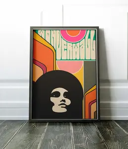 Wonderwall 60s Psychedelic Style Art Poster