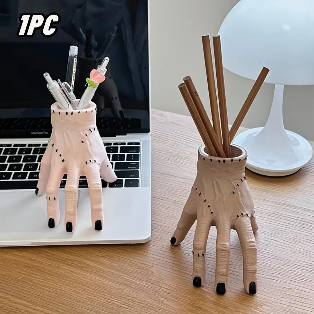 1pc "Frankenstein's Hand" Pen Holder, Pencil Holder - Spooky ABS Resin Desk Organizer, Stationery Organizer for Succulents & Small Plants, Perfect for Halloween Decor, Halloween Office Supplies, Office Desk Accessory, Desk Accessories