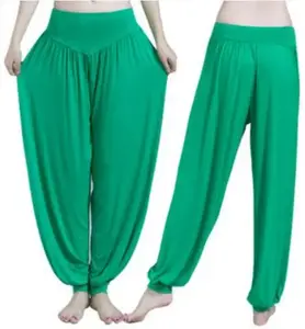 Women Yoga Pants Women plus Size Sports Pants Yoga Leggings Colorful Bloomers Dance Yoga Taichi Pants Modal Womentrousers