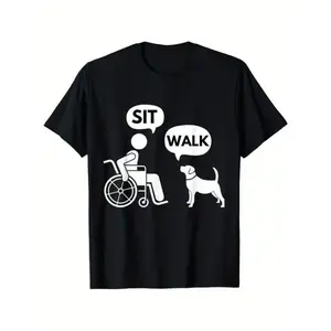 Vintage Ocean Pet Lover T shirt Featuring Wheelchair Dog Sit Walk Graphic Casual Funny Gambling