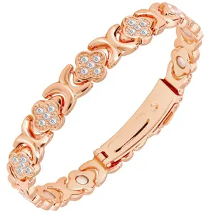 Copper Bracelets for Women , Pure Copper ultra Magnetic therapy Bracelet with 3500 Gauss Effective Magnets,Adjustable gemstone jewelry health gift