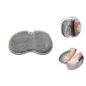 Shower Foot and Back Scrubber Mat,WallMounted Shower Foot Scrubber with SuctionCups,Exfoliating Silicone Massage Foot Cleanerfor Shower