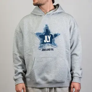 JLY Stitched Denim Star Premium Hoodie
