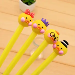 Cute Cartoon Duck Pens, 4/10pcs Ink Neutral Pens for Office & School Supplies, Ideal for Writing & Signing