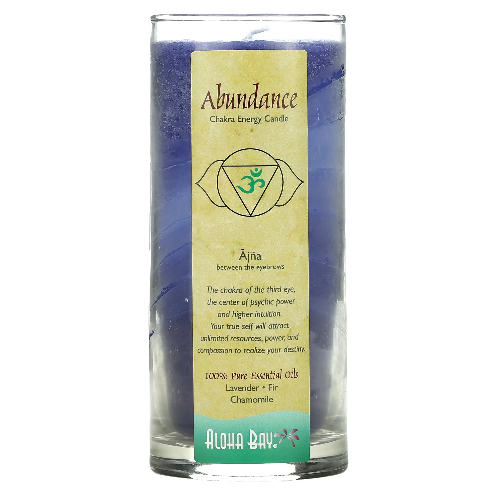 Aloha Bay Chakra Energy Candle, Abundance, Indigo, 11 oz Aloha Bay Chakra Energy Candle, Abundance, Indigo, 11 oz