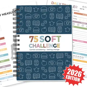 75 Soft Challenge for Men Journal (2026 Edition) – 75-Day Habit Tracker, Daily + Weekly Reviews, Check-Ins & Certificate
