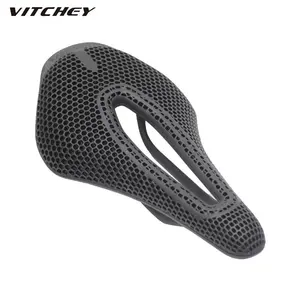 Vitchey Full Carbon Fiber 3D Printed Seat Cushion, Hollow and Breathable