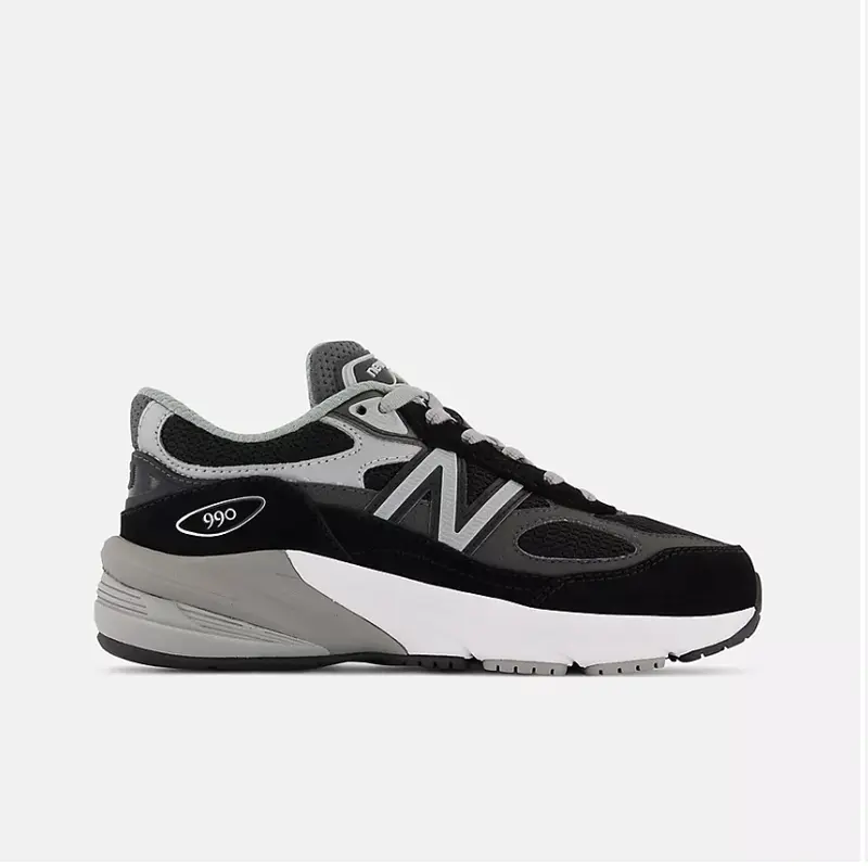 New Balance Black and Gray 990 Retro Running Sneakers New Balance M990GL6 - Made in USA Men main image 4