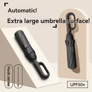 Automatic Folding Umbrella Windproof Sun and Rain Umbrella for Men Women Portable Compact Travel Umbrella for Car Purse Backpack Outdoor Daily Use Strong Weather Protection for Commuting and Travel