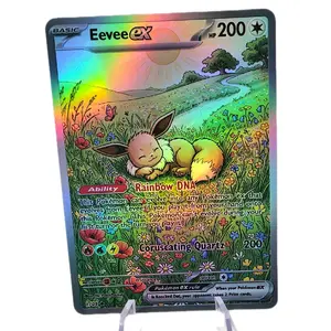 Cozy Eeveelution Series EX Cards - Rainbow Holo & Textured Finishes (Matching Art Set)
