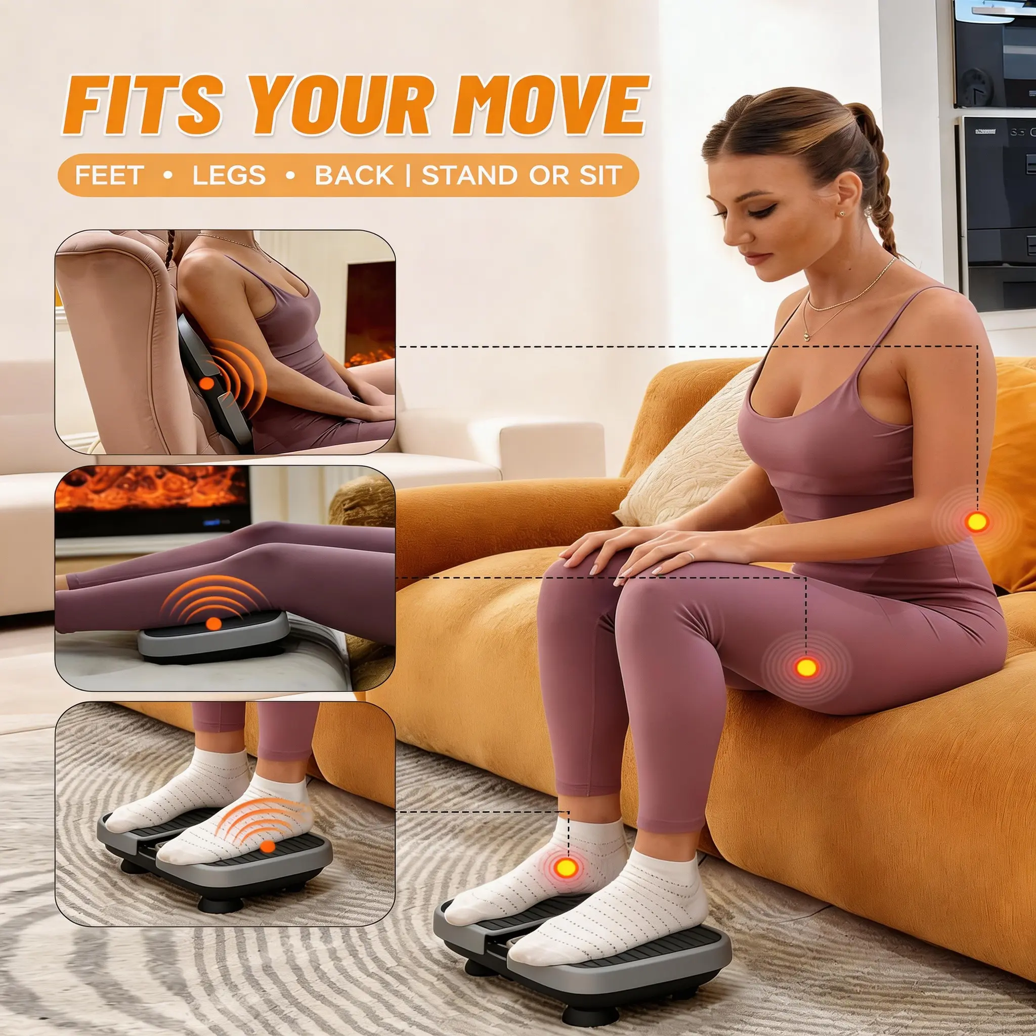 MOTION SPACE Vibration Plate Exercise Machine - Compact Full-Body Vibration  Plates, 300LBS Capacity Home Gym Workout Trainer Equipment - TikTok Shop