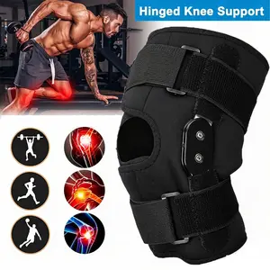 Hinged Knee Brace with Open Patella Design, Dual Spring Stabilizers, Compression Sleeve Support for Meniscus, ACL, Pain Relief, Anti-Slip Breathable for Workout, Basketball, Running, Hiking